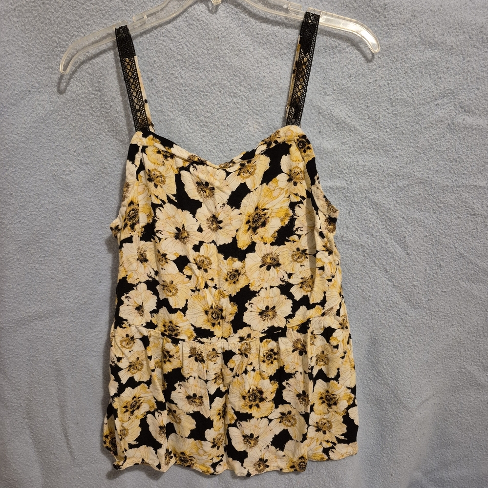 Peplum Floral Tank Top